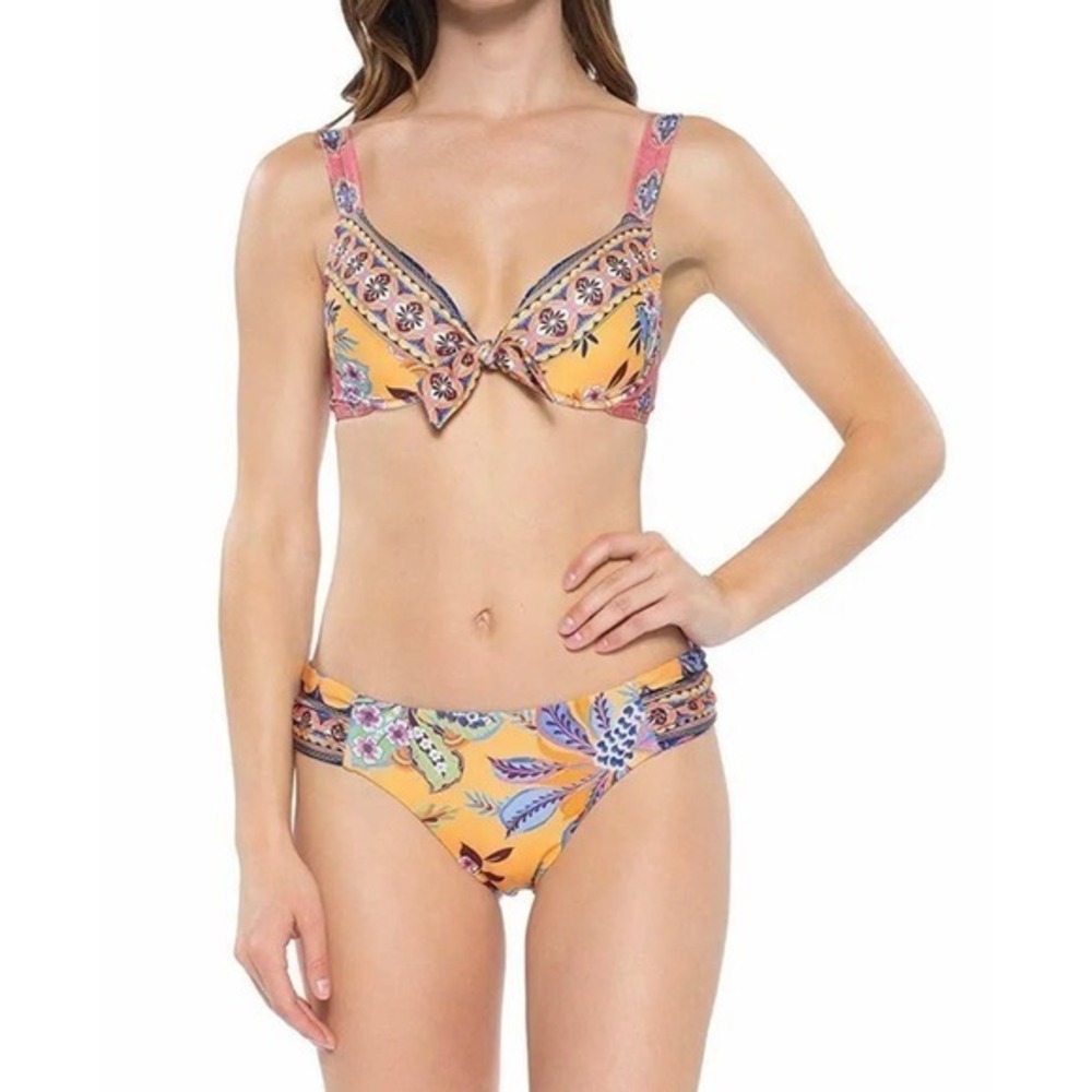 Becca Multi Tapestry Bloom Convertible Push-Up Bikini Top and Reversible Bottoms